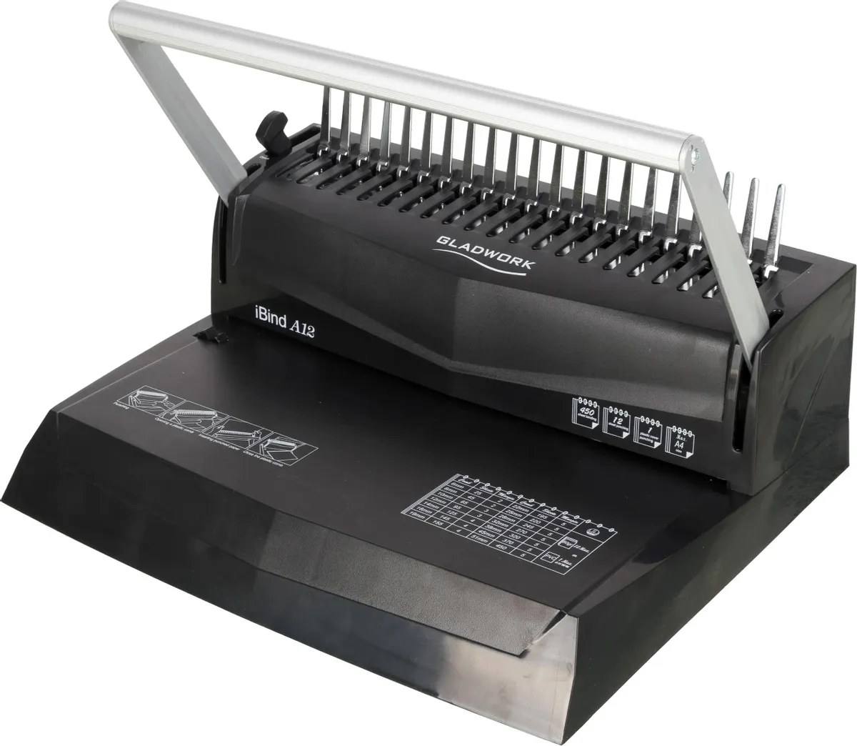 

Брошюровщик Gladwork iBind A12, А4, 10л./450л, Черный, iBind A12
