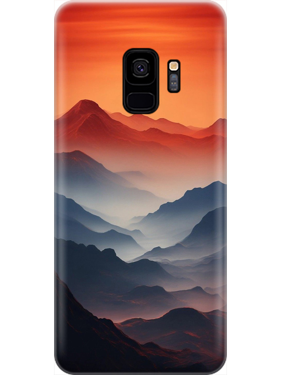 

Силиконовый чехол на Samsung Galaxy S9 с принтом "Луна над горами", Прозрачный;оранжевый;черный, 717153810