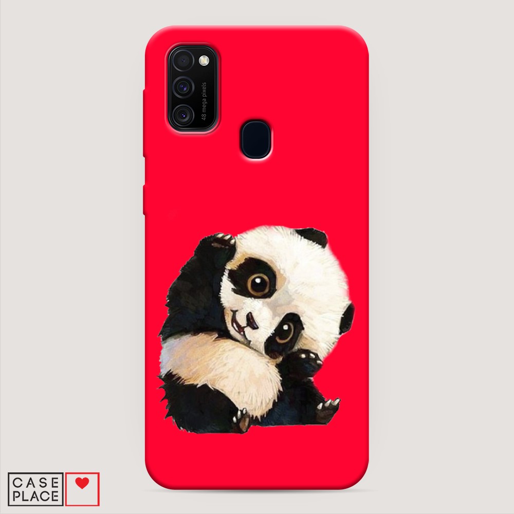 

Матовый силиконовый чехол "Большеглазая панда" на Samsung Galaxy M21, Большеглазая панда