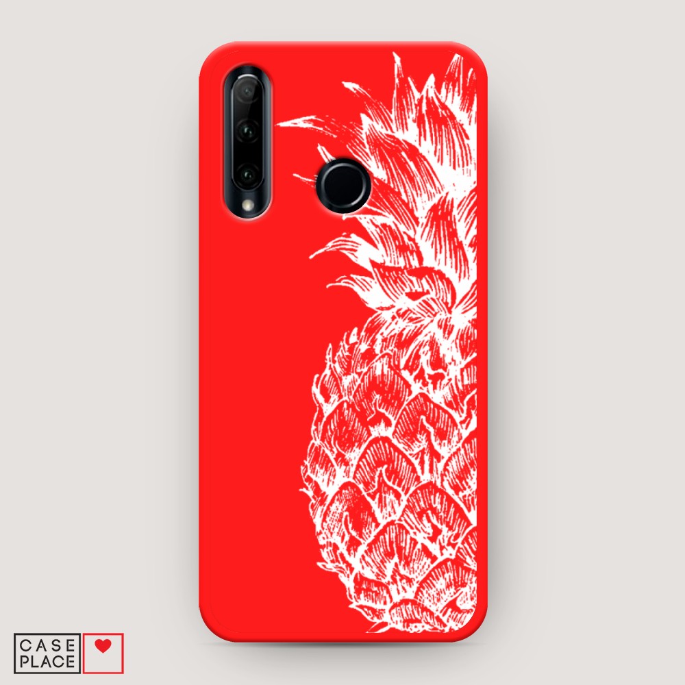 

Чехол Awog на Honor 20 Lite 2019 "Ананас графика белая", Разноцветный, 68953-1