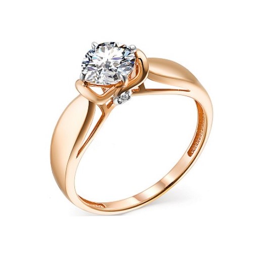

Кольцо из золота р.  Гранат 11802696, Swarovski\фианит, 11802696