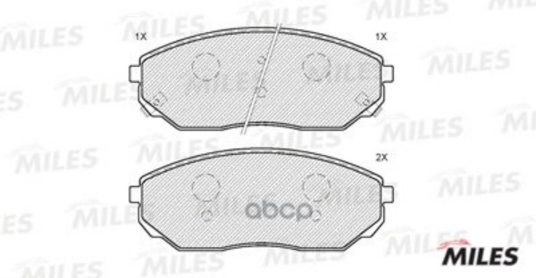 

Тормозные колодки Miles передние E100181, E100181