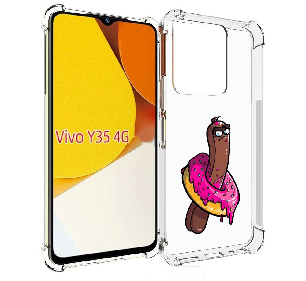 

Чехол MyPads эклер в пончике для Vivo Y35 4G 2022 / Vivo Y22, Прозрачный, Tocco