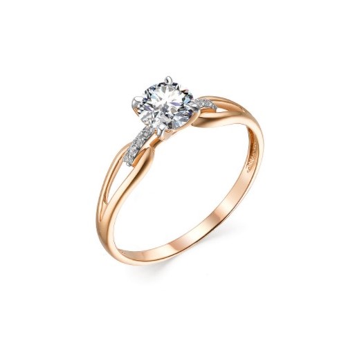 

Кольцо из золота р.  Гранат 11802823, Swarovski\фианит, 11802823
