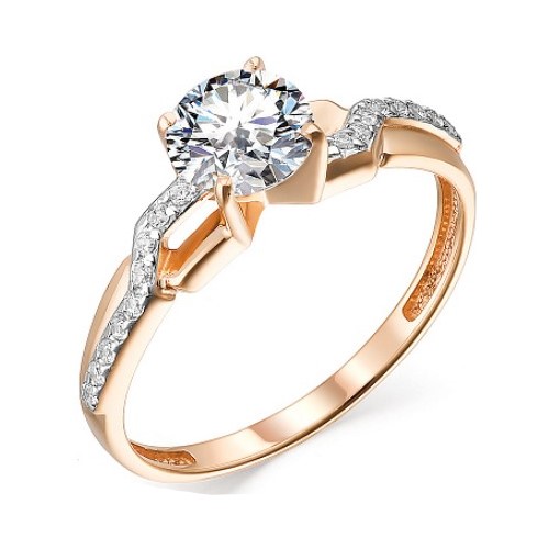 

Кольцо из золота р.  Гранат 11802811, Swarovski\фианит, 11802811