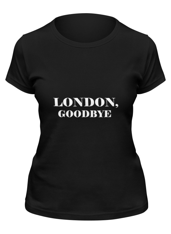 

Футболка женская Printio London, goodbye черная M, Черный, London, goodbye