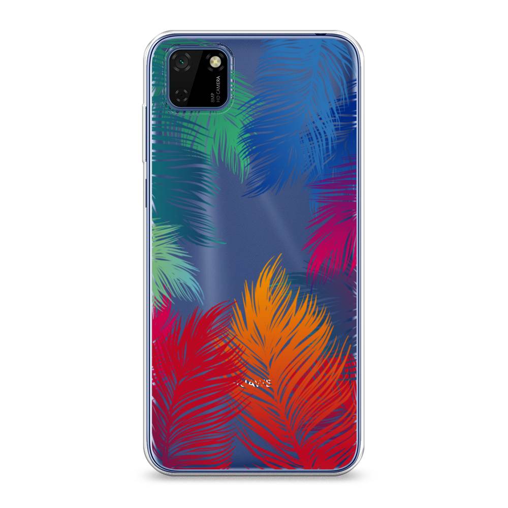 фото Чехол awog "рамка из перьев" для huawei y5p