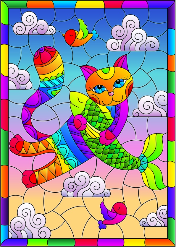 фото Набор для детского творчества arte nuevo "сказочные самоцветы": "котик с рыбкой"