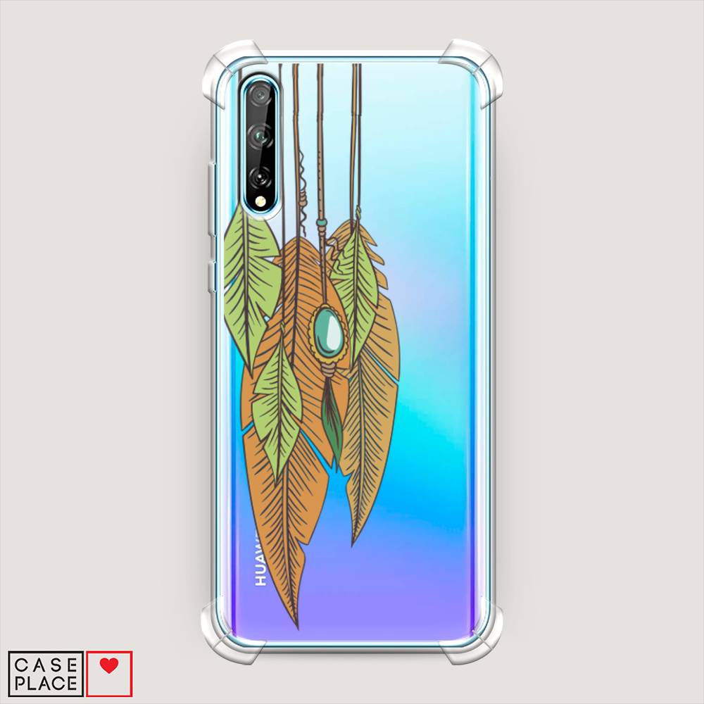 фото Чехол awog "оберег перья" для huawei p smart s