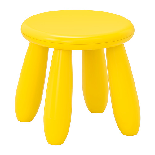 Табурет детский IKEA MAMMUT, желтый, 903.823.25