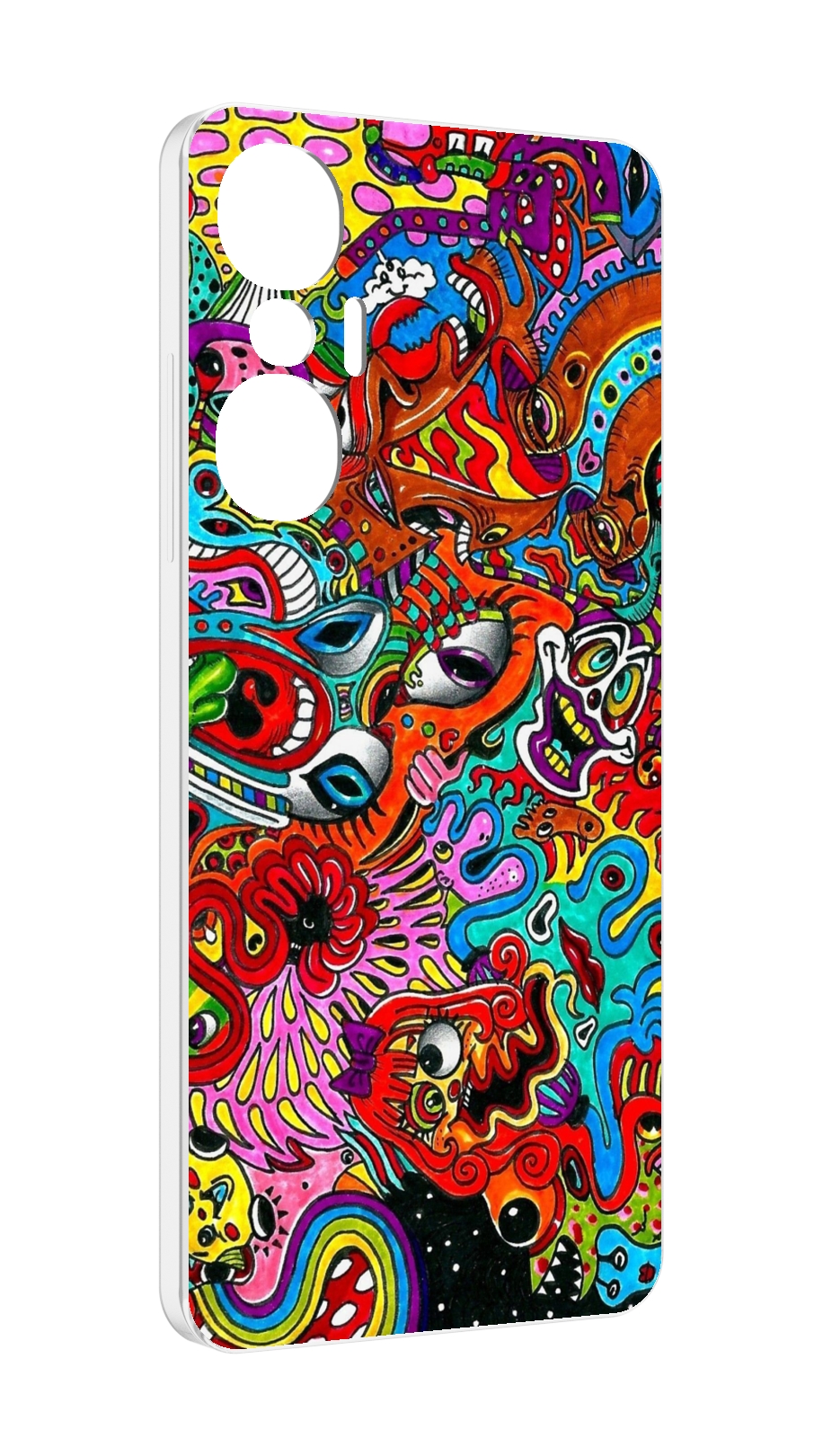 

Чехол MyPads разные абстракции яркие для Infinix Hot 20S противоударный, Tocco