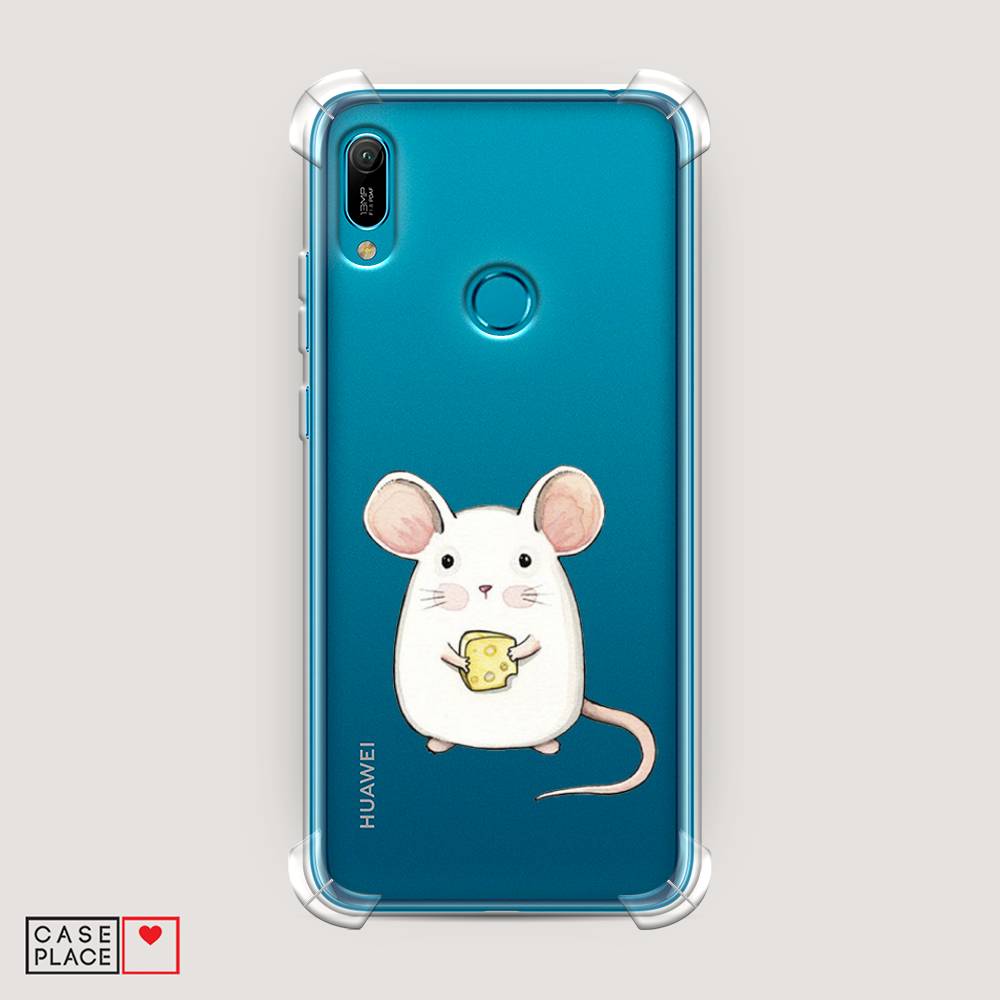 

Чехол Awog на Huawei Y6 2019 "Мышка", Белый;розовый;прозрачный, 68651-1