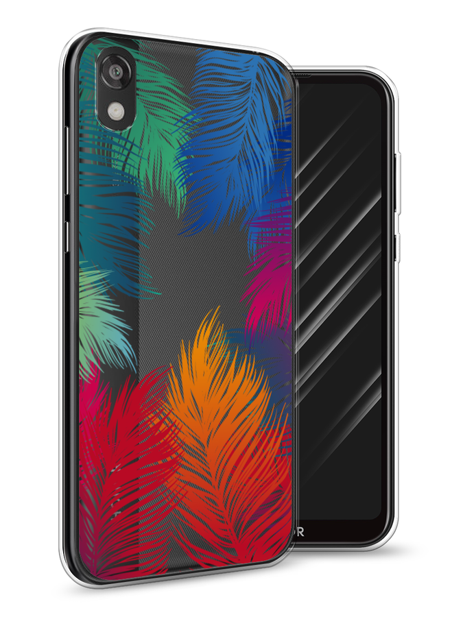 

Чехол Awog на Huawei Y5 2019 "Рамка из перьев", Красный, 69050-4