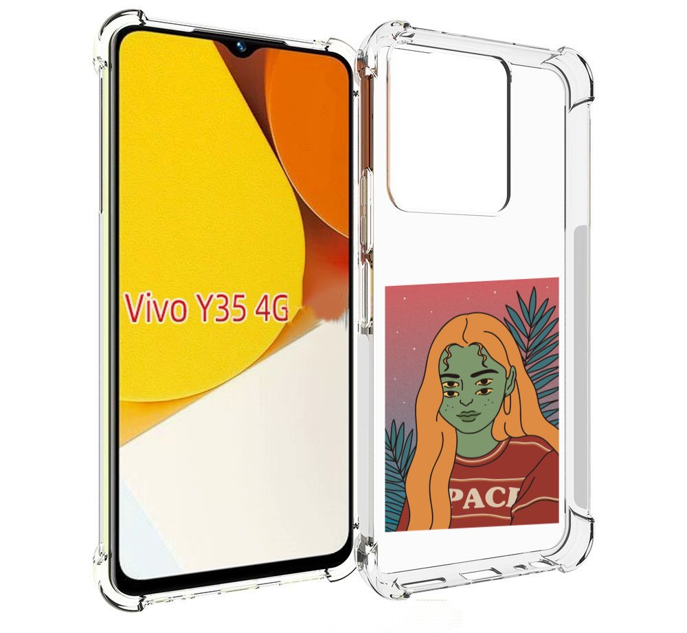 

Чехол MyPads четырехглазая девушка женский для Vivo Y35 4G 2022 / Vivo Y22, Прозрачный, Tocco