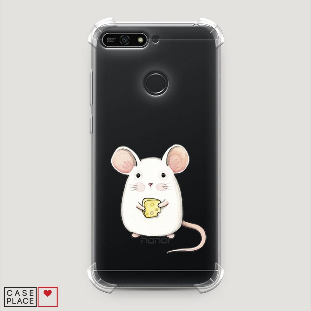 

Чехол Awog на Honor 7A Pro "Мышка", Белый;розовый;прозрачный, 65451-1