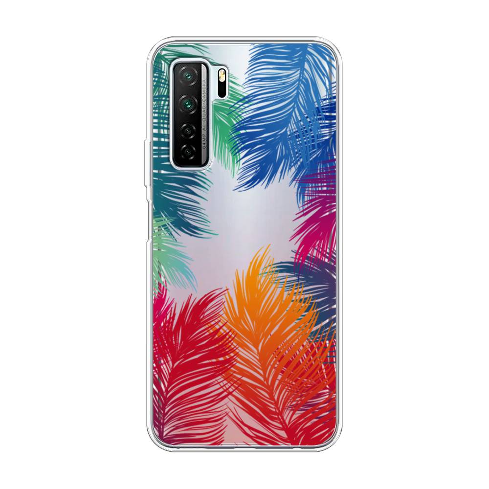 

Чехол Awog на Huawei P40 lite 5G "Рамка из перьев", Красный, 6103050-4