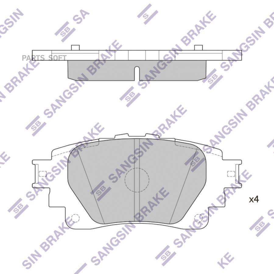 

Колодки задние TOYOTA COROLLA 19- SP4341 1шт SANGSIN BRAKE SP4341