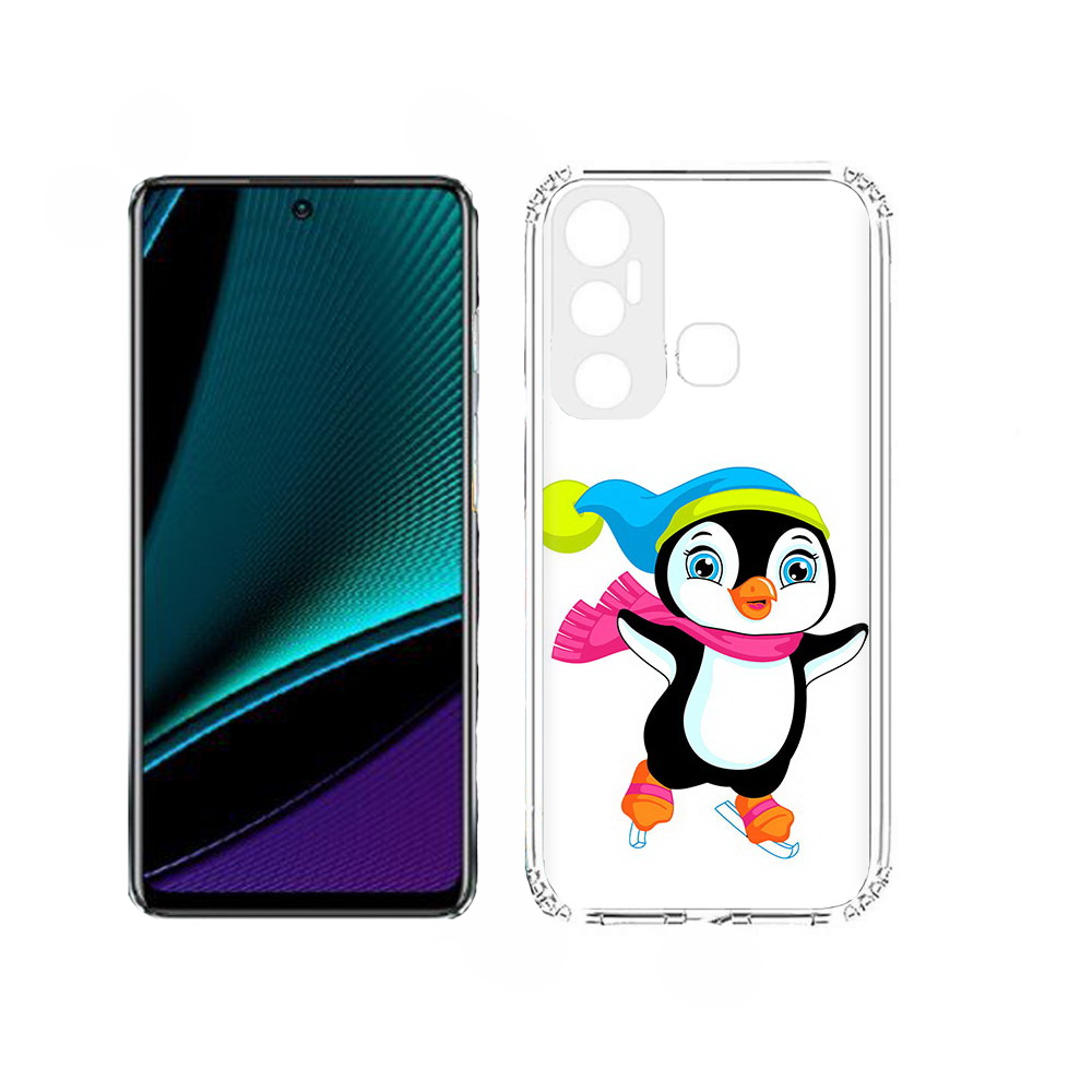 

Чехол MyPads пингвин на коньках для Infinix Hot 11, Прозрачный, Tocco