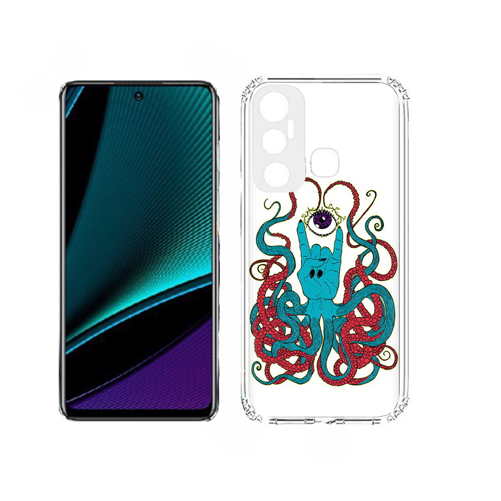 

Чехол MyPads осьминог-рука абстракция для Infinix Hot 11, Прозрачный, Tocco