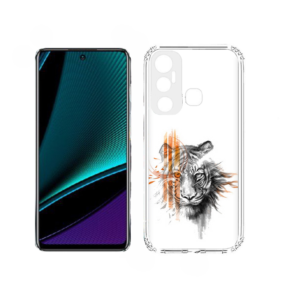 

Чехол MyPads огненный тигр для Infinix Hot 11, Прозрачный, Tocco