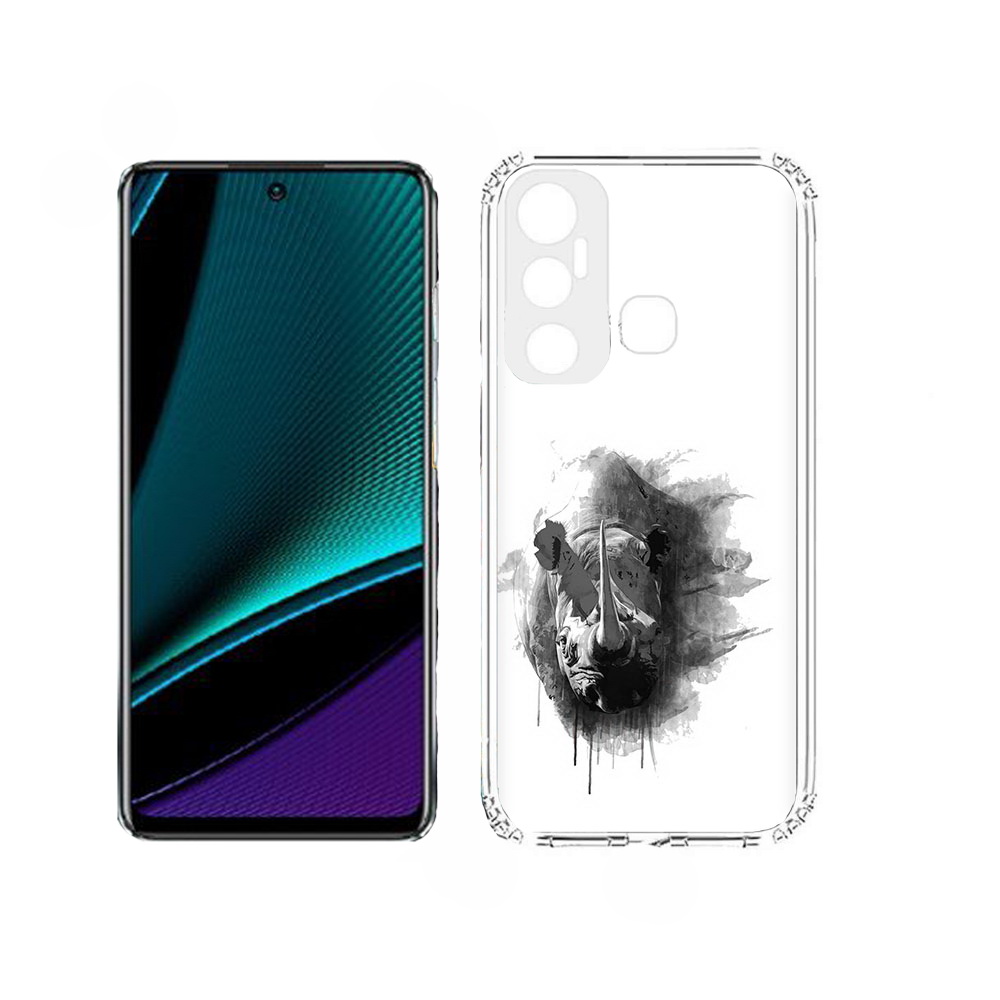 

Чехол MyPads носорог для Infinix Hot 11, Прозрачный, Tocco