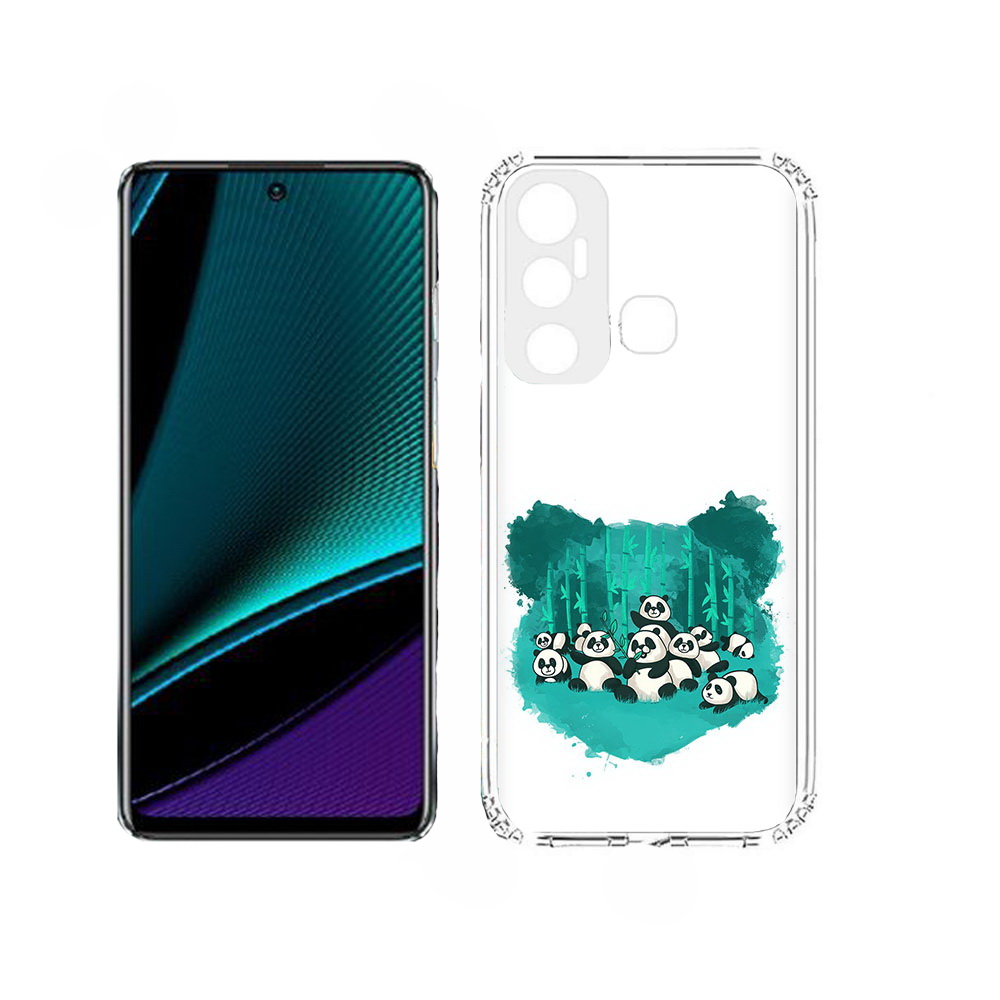 

Чехол MyPads нарисованные панды для Infinix Hot 11, Прозрачный, Tocco