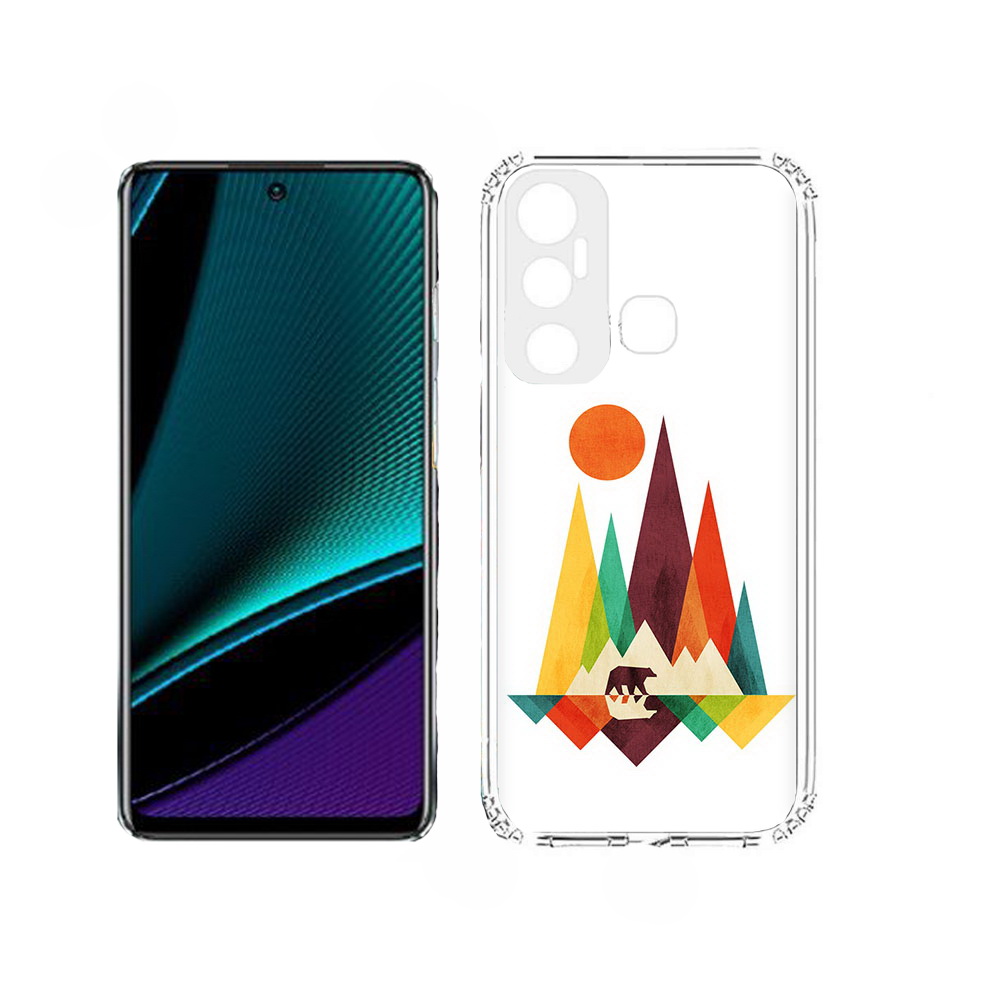 

Чехол MyPads нарисованные горы с медведем для Infinix Hot 11, Прозрачный, Tocco