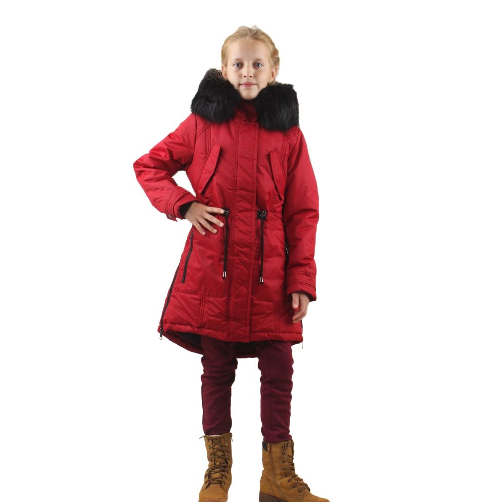 

Куртка парка Ours Blanc Children's Brand, цвет: красный р.140, 18003