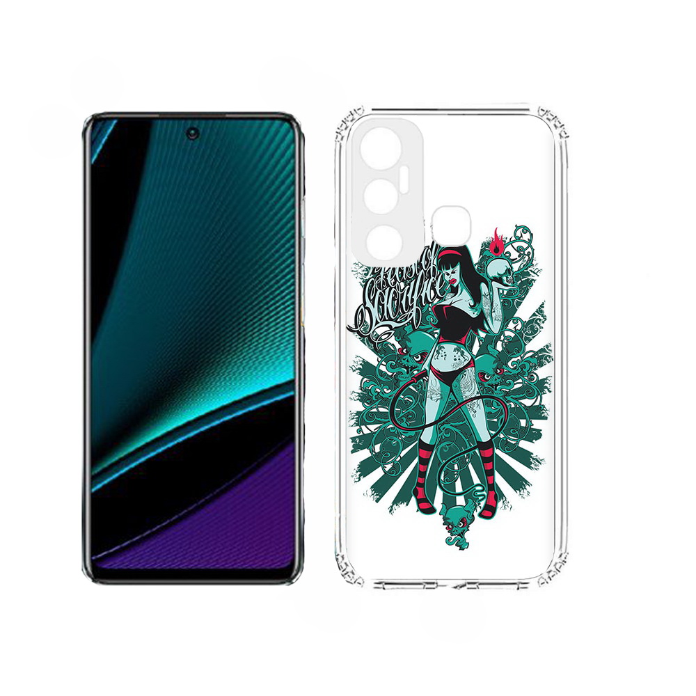 

Чехол MyPads нарисованная девушка в татуировках для Infinix Hot 11, Прозрачный, Tocco