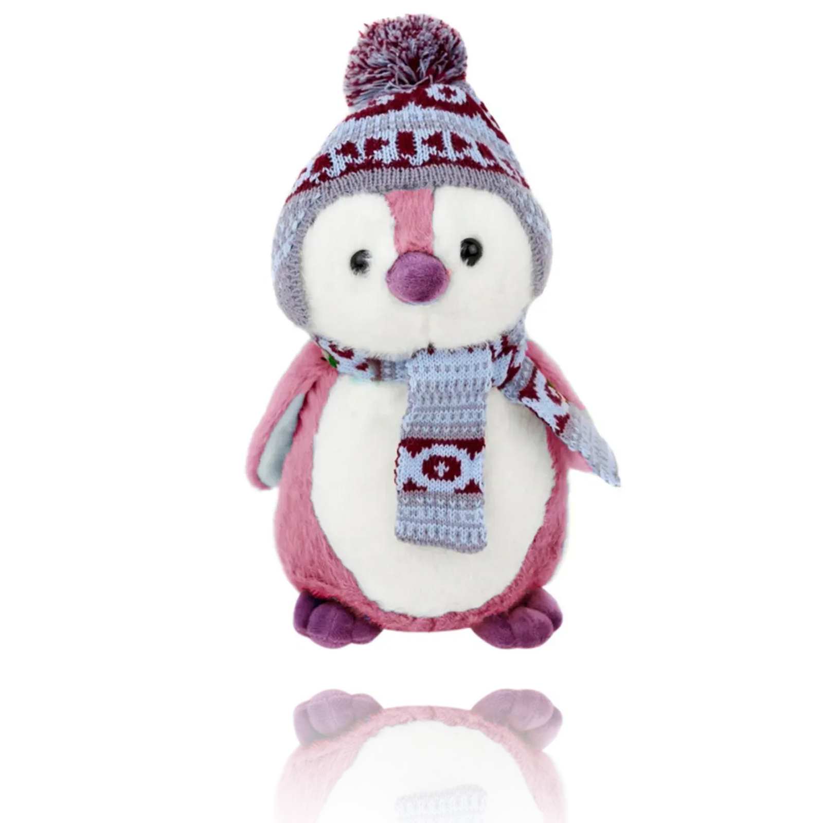 фото Мягкая игрушка wellywell пингвин 30см, розовый penguin_pink