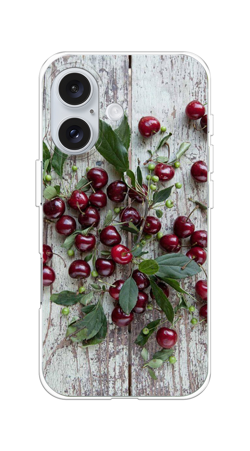 

Чехол на Apple iPhone 16 "Вишня", Бордовый;зеленый;серый, 16050-1