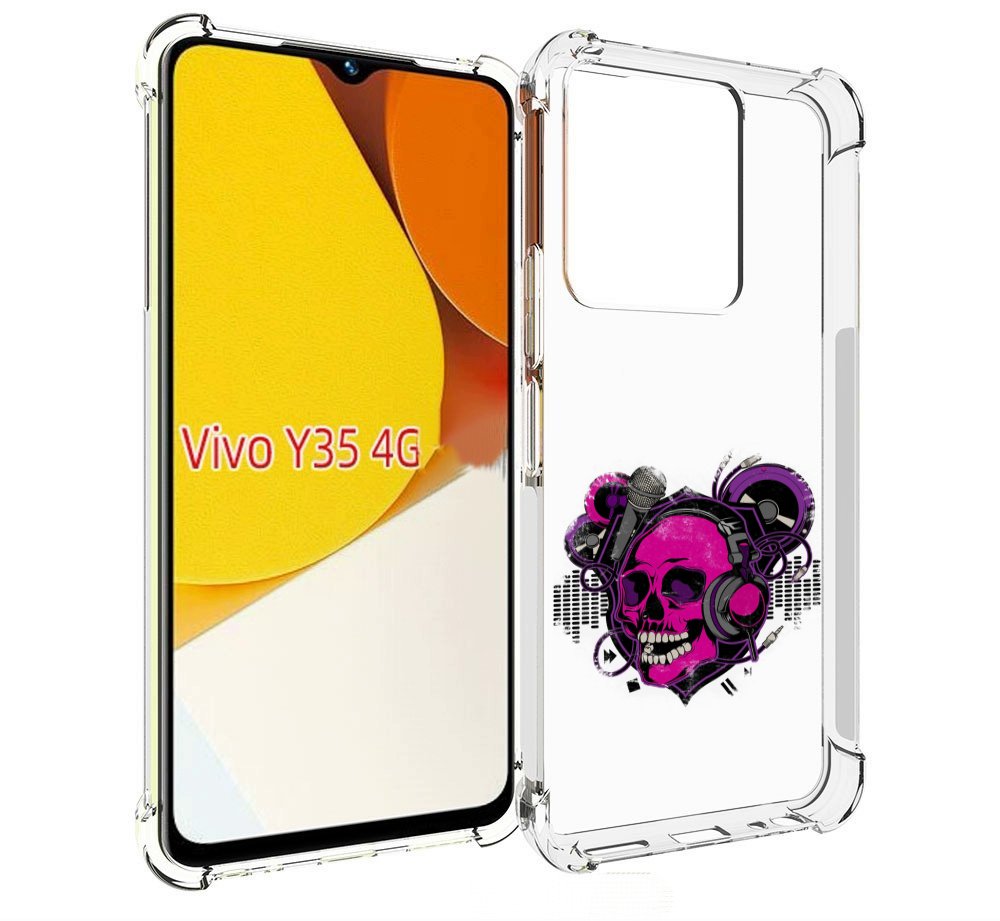 

Чехол MyPads череп 1 для Vivo Y35 4G 2022 / Vivo Y22, Прозрачный, Tocco