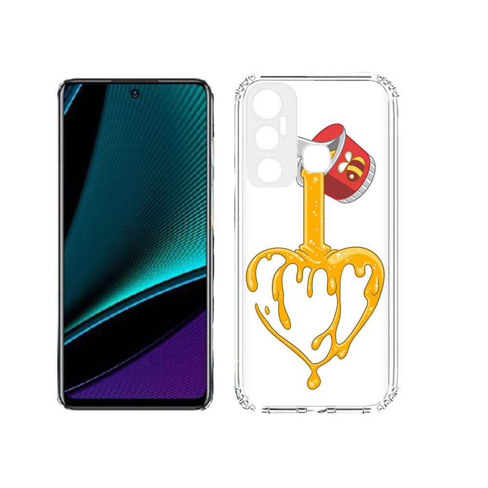 

Чехол MyPads медовое сердце для Infinix Hot 11, Прозрачный, Tocco
