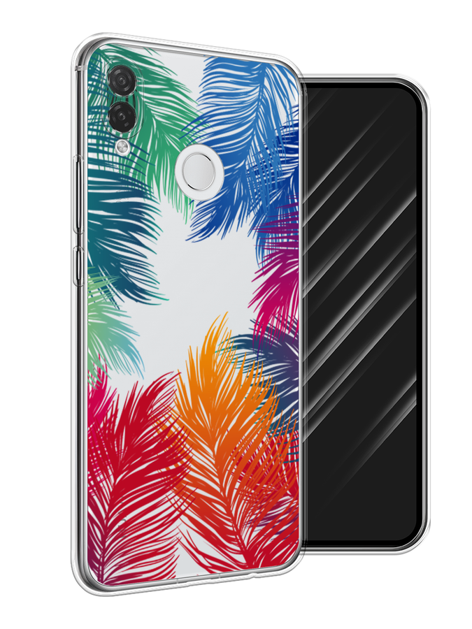 

Чехол Awog на Huawei P Smart Plus "Рамка из перьев", Красный, 68250-4