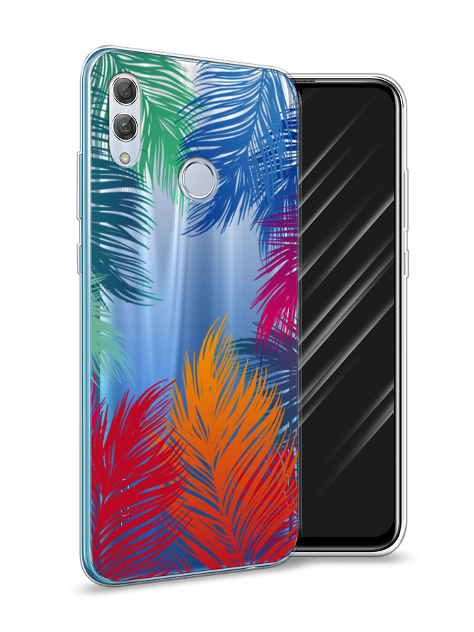 

Чехол Awog на Huawei P Smart 2019 "Рамка из перьев", Красный, 67250-4