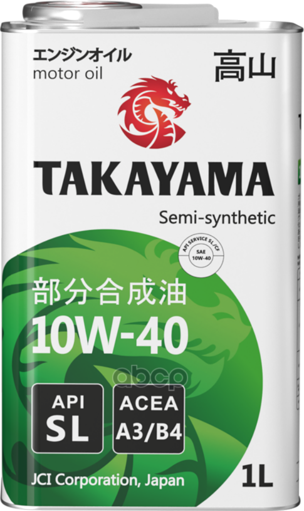 

Моторное масло TAKAYAMA полусинтетическое 10w40 A3/B4 1л, 605046