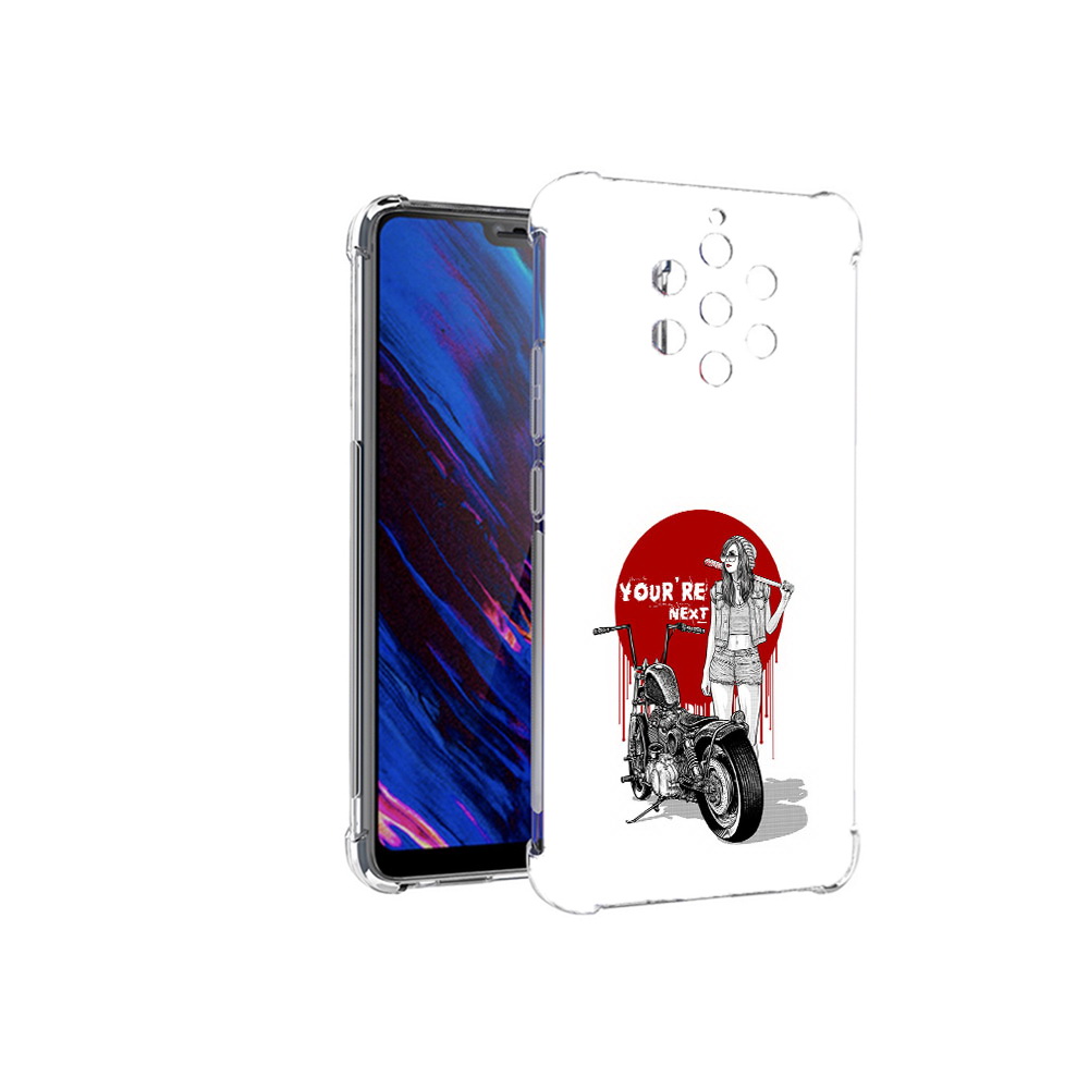 Чехол MyPads Tocco для Nokia 9 девушка с мотоциклом (PT125567.95.315)