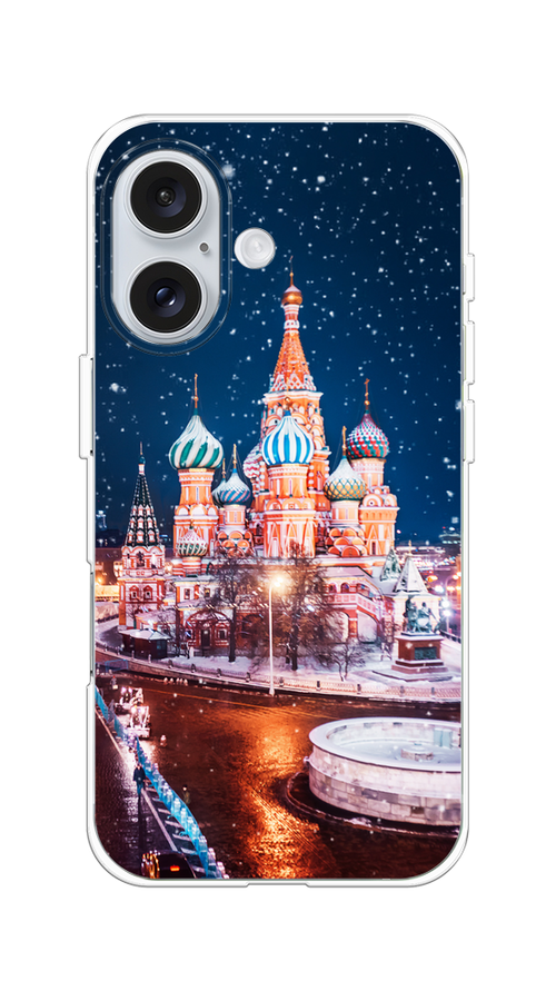

Чехол на Apple iPhone 16 "Москва 1", Коричневый;синий;белый, 16050-1