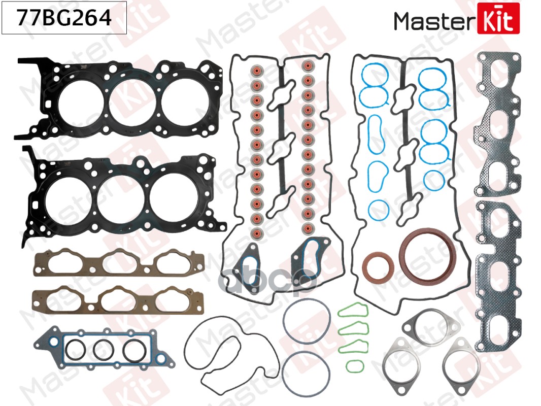 

Комплект Прокладок Двигателя Kia Sorento I (Jc) G6db MasterKit арт. 77BG264