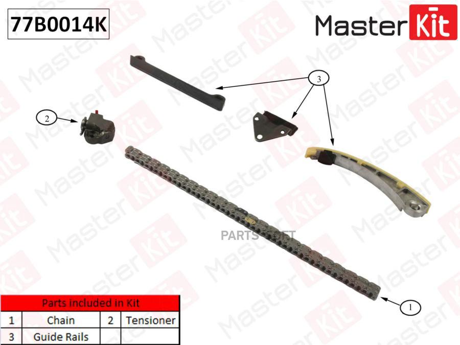 

Комплект Цепи Грм Suzuki Baleno,Vitara J18a,J20a 77b0014k MasterKit арт. 77B0014K