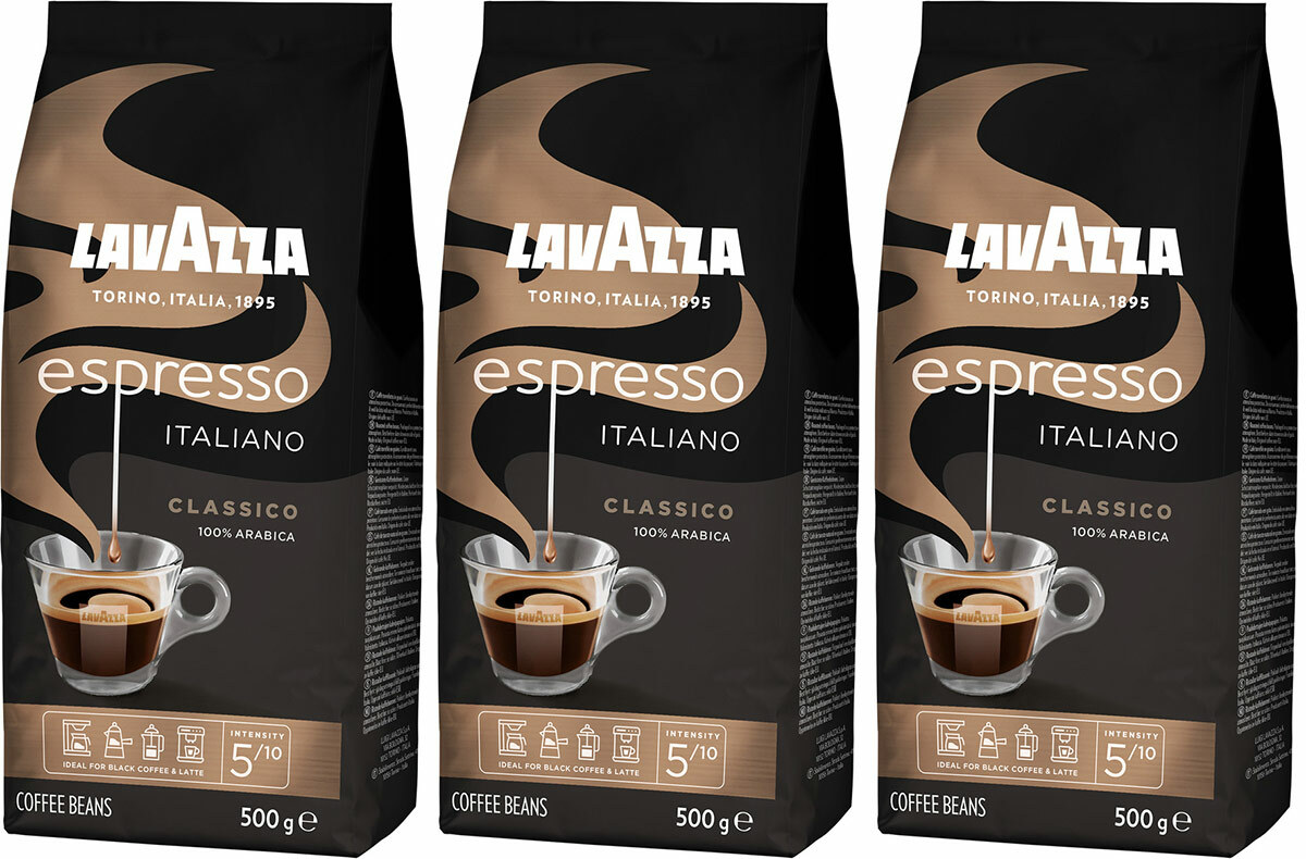 

Lavazza Lavazza Espresso italiano 500 г Зерно 3 штуки