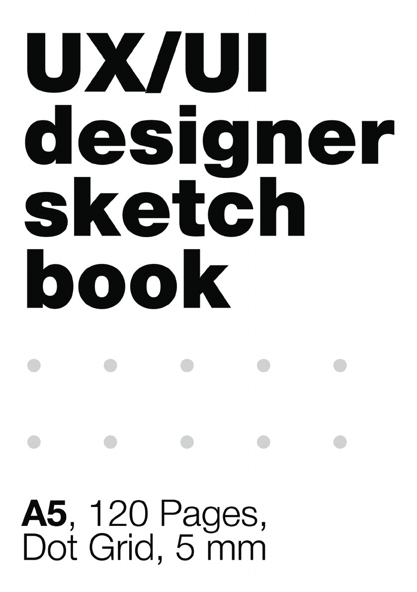 фото Книга ui/ux designer's sketchbook. a5, 80 pages, dot grid. блокнот в точку, скетчбук дл... ebanuka