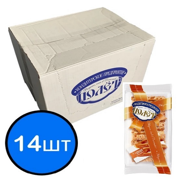 

Слоеный десерт ПОЛЕТ с кусочками молочной карамели, 200 г х 12 шт, Слоёный десерт с кусочками молочной карамели 200г 12шт