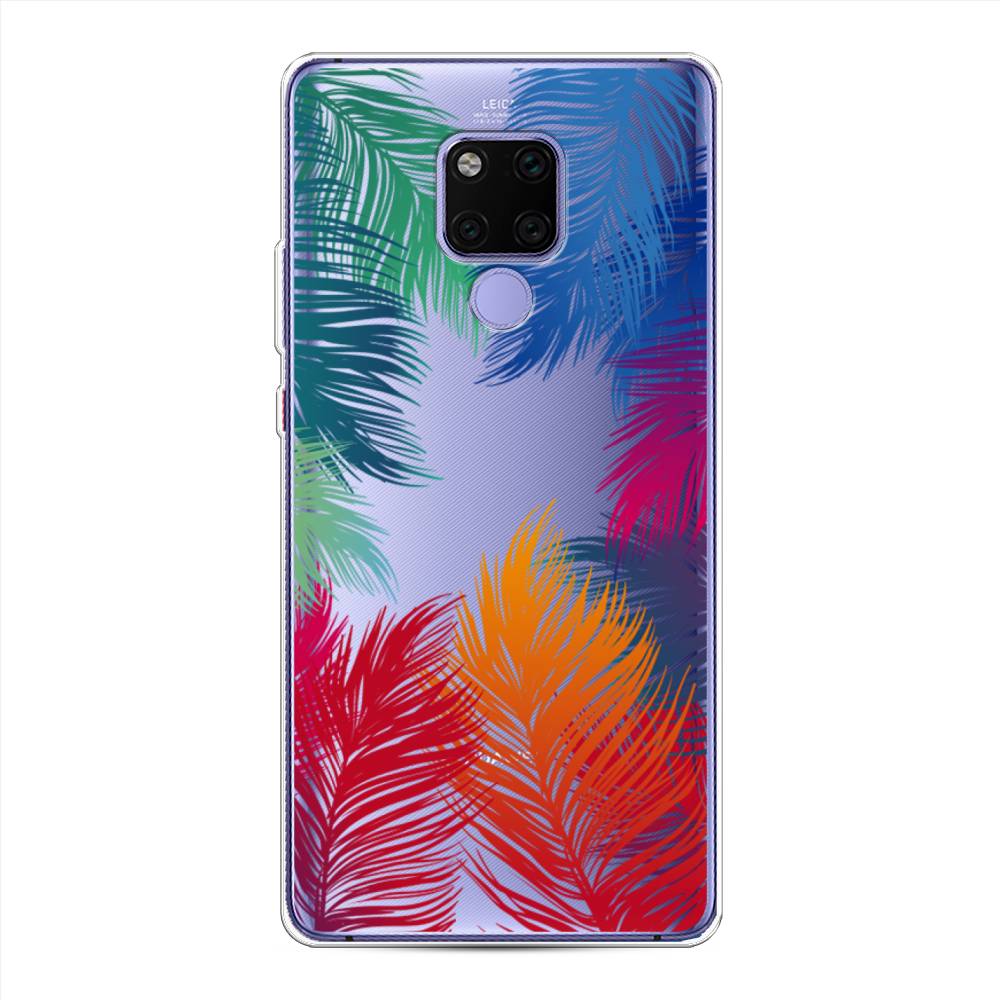 фото Чехол awog "рамка из перьев" для huawei mate 20x