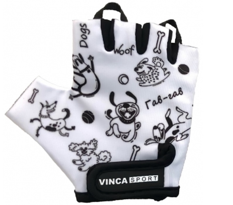 

Перчатки детские VINCA Dogs бел/черн. (р.6)