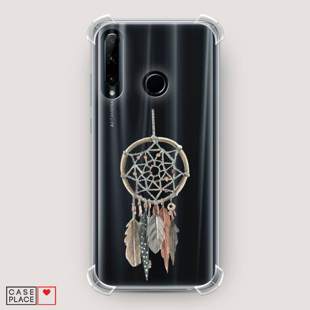 

Чехол Awog на Honor 10i "Ловец снов с перьями", Коричневый;зеленый, 68851-1