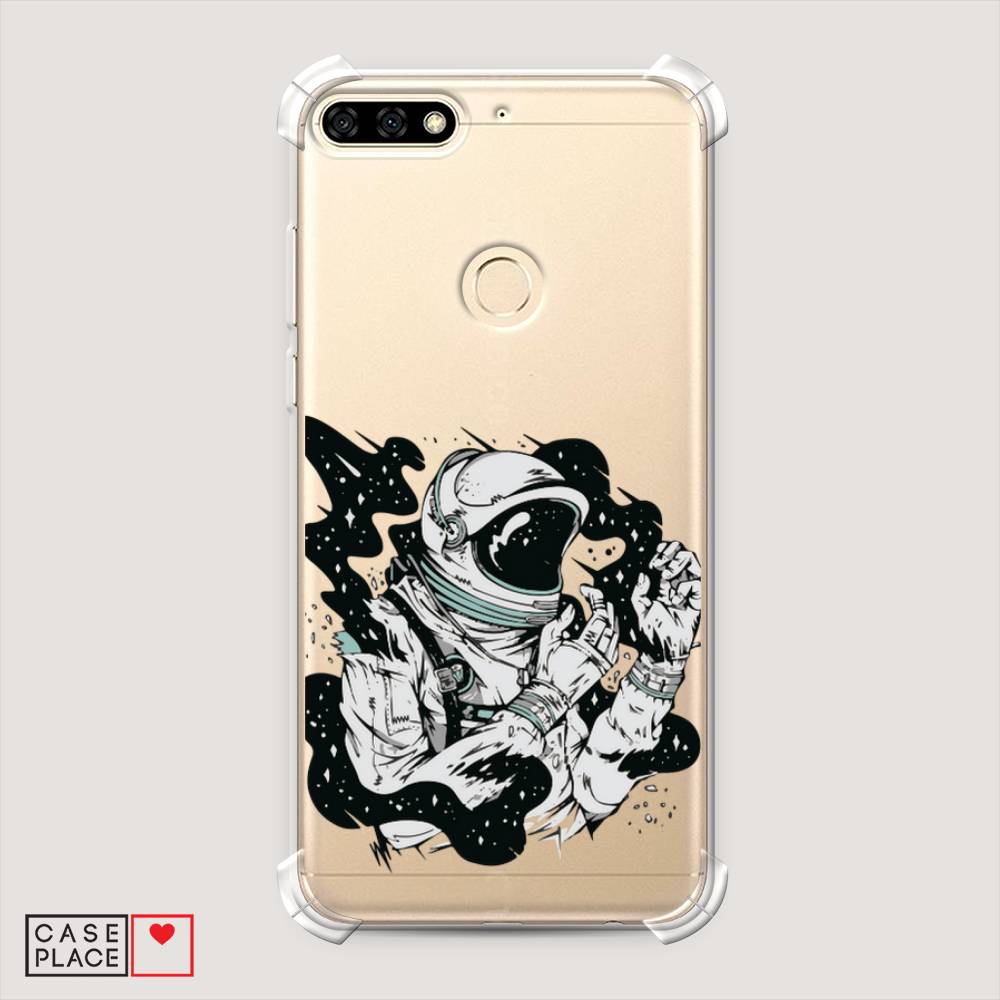 

Чехол Awog на Huawei Y6 Prime 2018 "Космонавт арт", Черный;белый;прозрачный, 65751-1