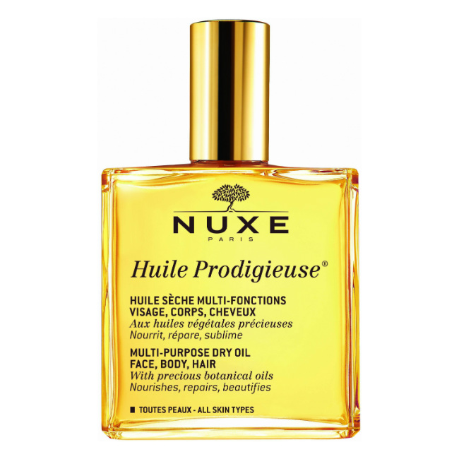 Масло сухое Nuxe Huile Prodigieux для лица тела и волос 50 мл