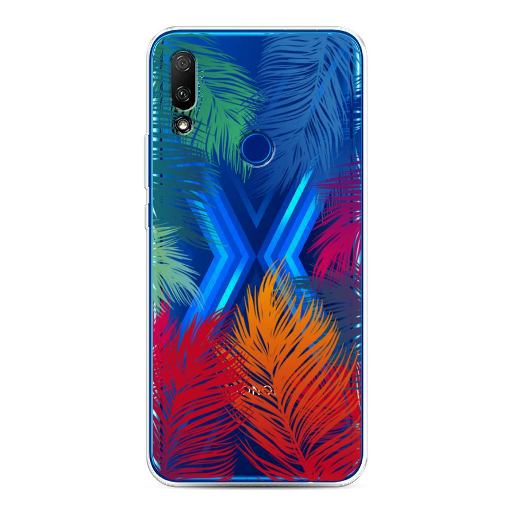 

Чехол Awog на Honor 9X "Рамка из перьев", Красный, 69950-4