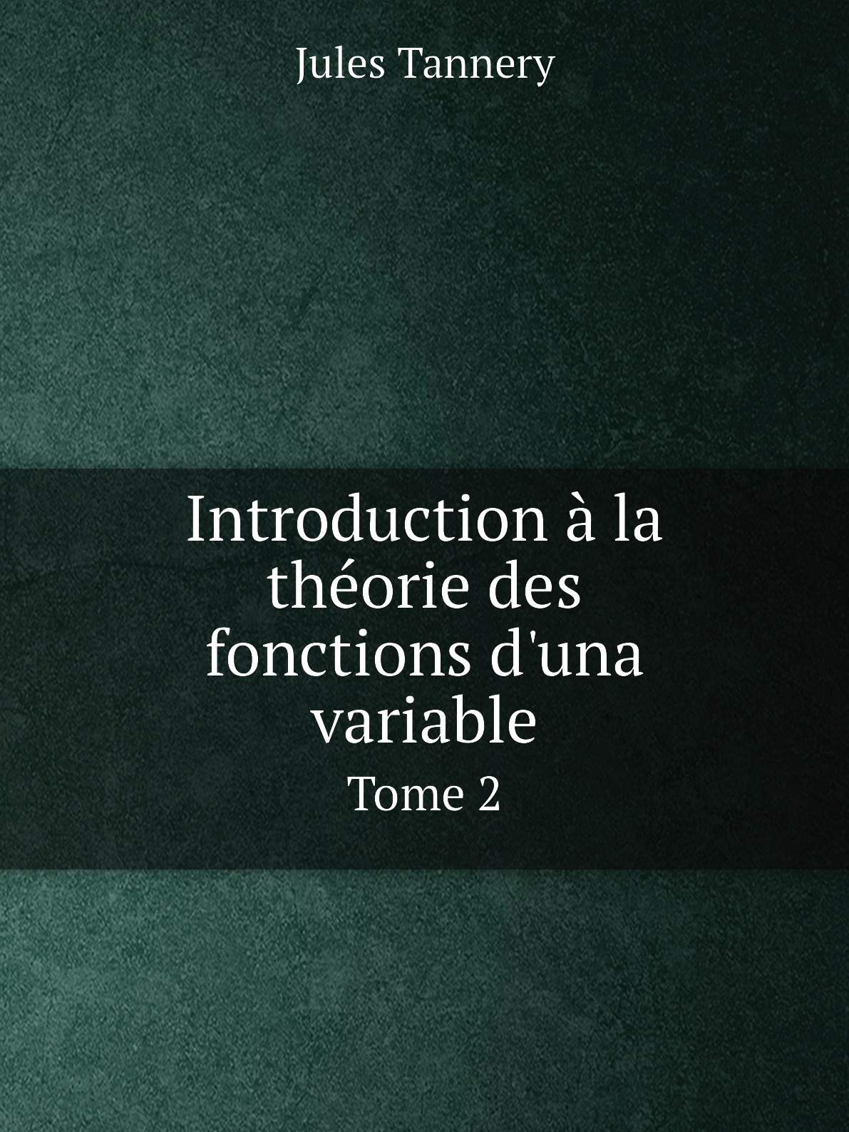 

Introduction a la theorie des fonctions d'una variable